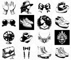 Vintage Fashion SVG Bundle - CraftNest - Digital Crafting and Art