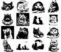 Cute Cats SVG Bundle - CraftNest - Digital Crafting and Art