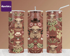 Digital Baby Highland Cows Texture - CraftNest - Digital Crafting and Art