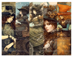 Steampunk Witches Junk Journal Pages - CraftNest - Digital Crafting and Art