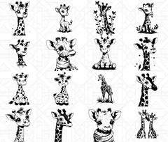Baby Giraffes SVG Bundle - CraftNest - Digital Crafting and Art