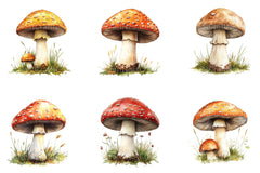 Summer Mushroom Clipart Bundle - CraftNest - Digital Crafting and Art