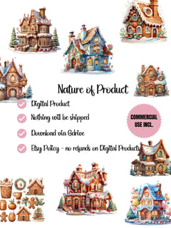 Gingerbread House Fairytale Clipart - CraftNest - Digital Crafting and Art
