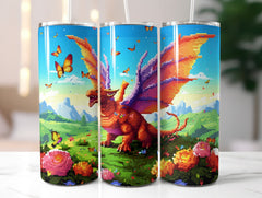 Pixel Art Dragon Tumbler Wrap - CraftNest