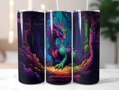 Pixel Art Dragon Tumbler Wrap - CraftNest