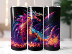 Pixel Art Dragon Tumbler Wrap - CraftNest