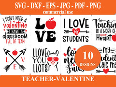 Teacher Valentine SVG - CraftNest - Digital Crafting and Art