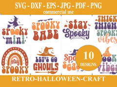 Retro Halloween Craft SVG - CraftNest - Digital Crafting and Art