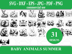 Baby Animals Summer SVG Bundle - CraftNest - Digital Crafting and Art