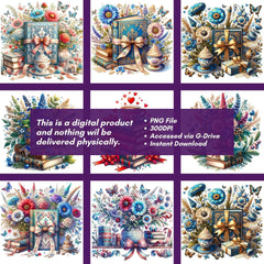 Books Clipart - CraftNest - Digital Crafting and Art