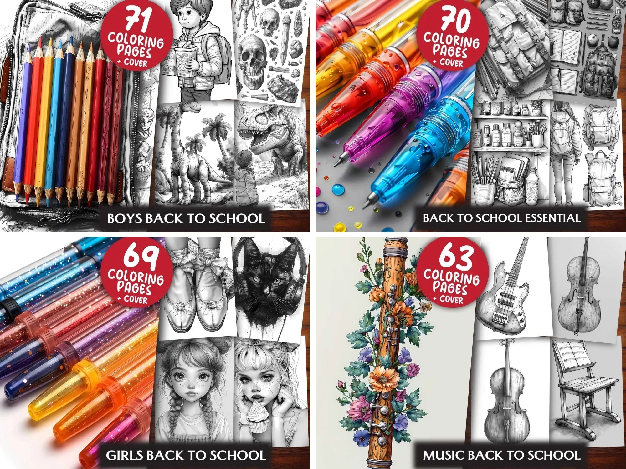 Back To School Coloring Books