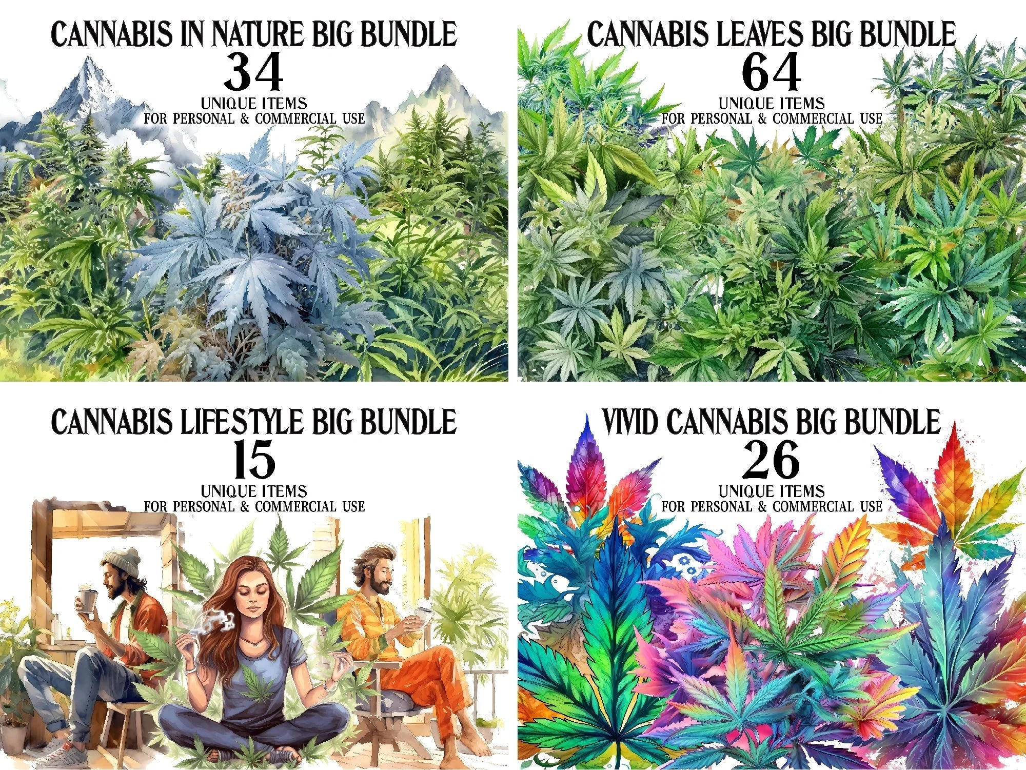 Cannabis Leaves Clipart