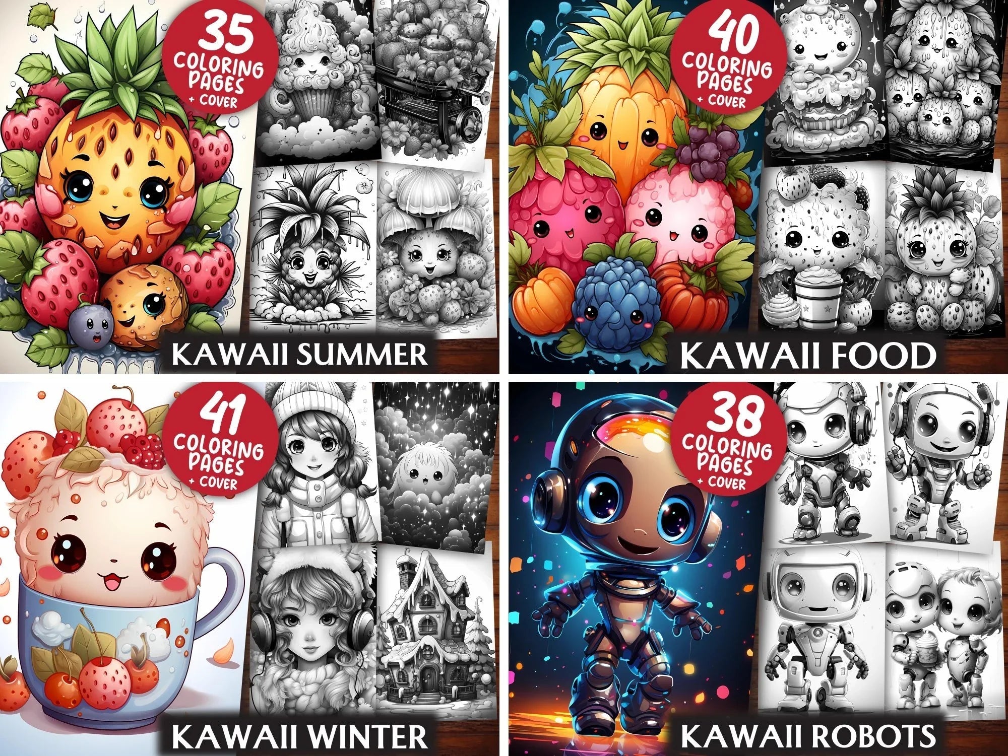 Kawaii Coloring Books