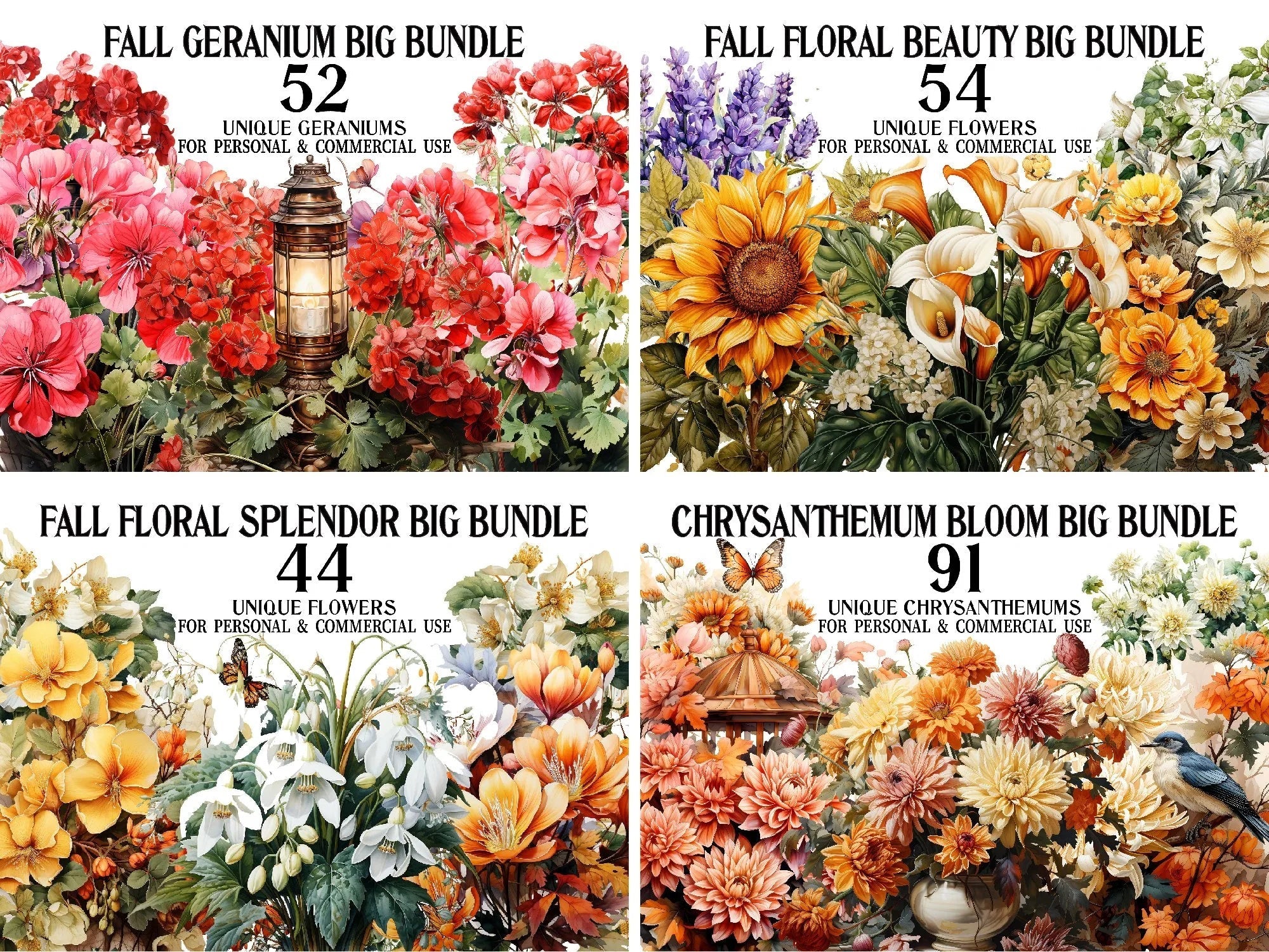 Fall Flowers Clipart