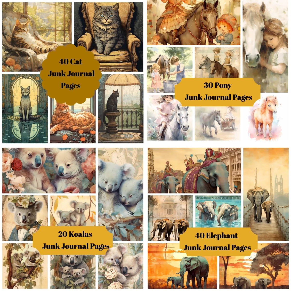 Animals Junk Journals