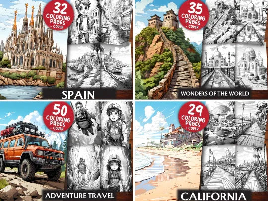 Travel Coloring Books