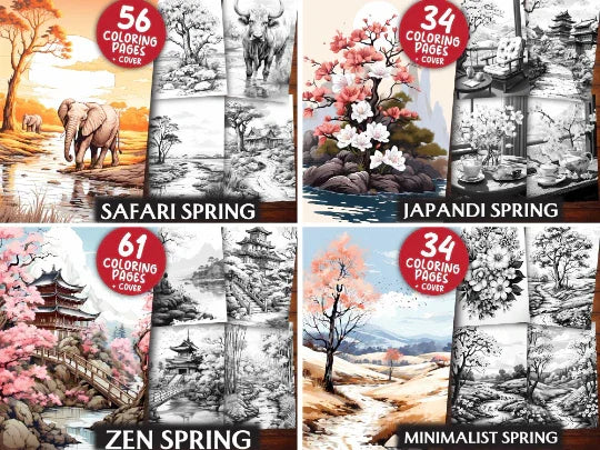 Spring Coloring Books