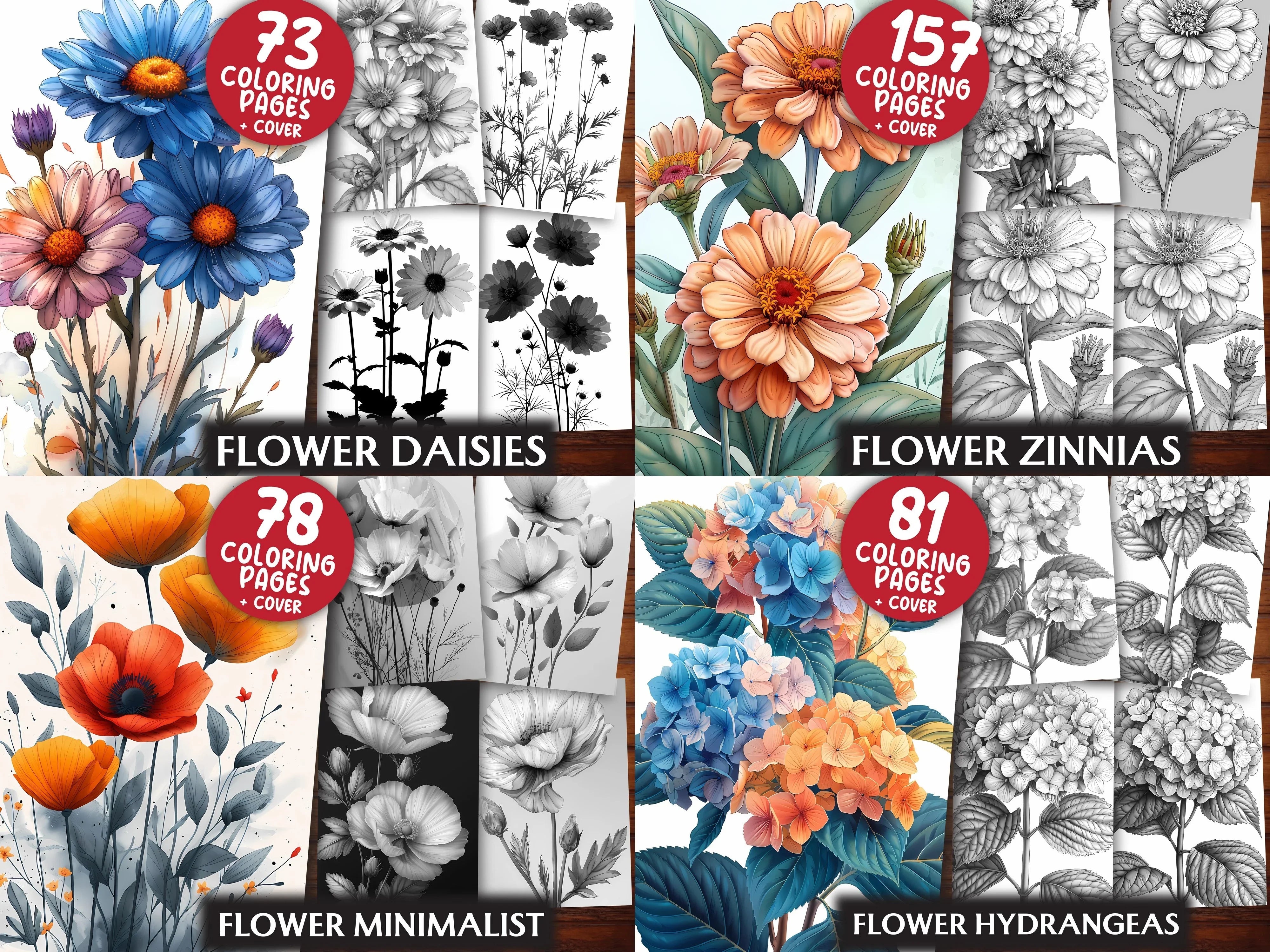 Flower Coloring Books