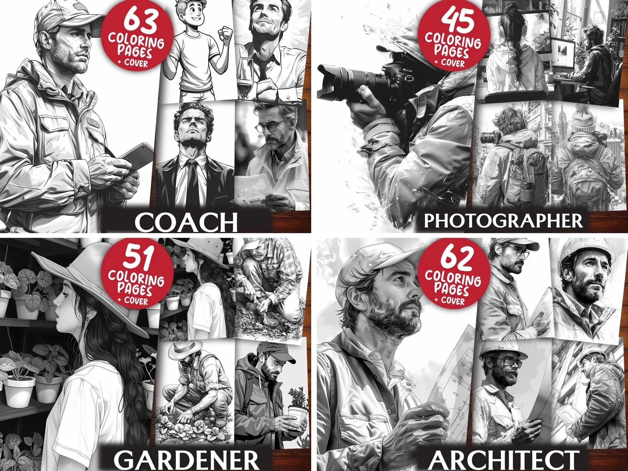 Profession Coloring Books