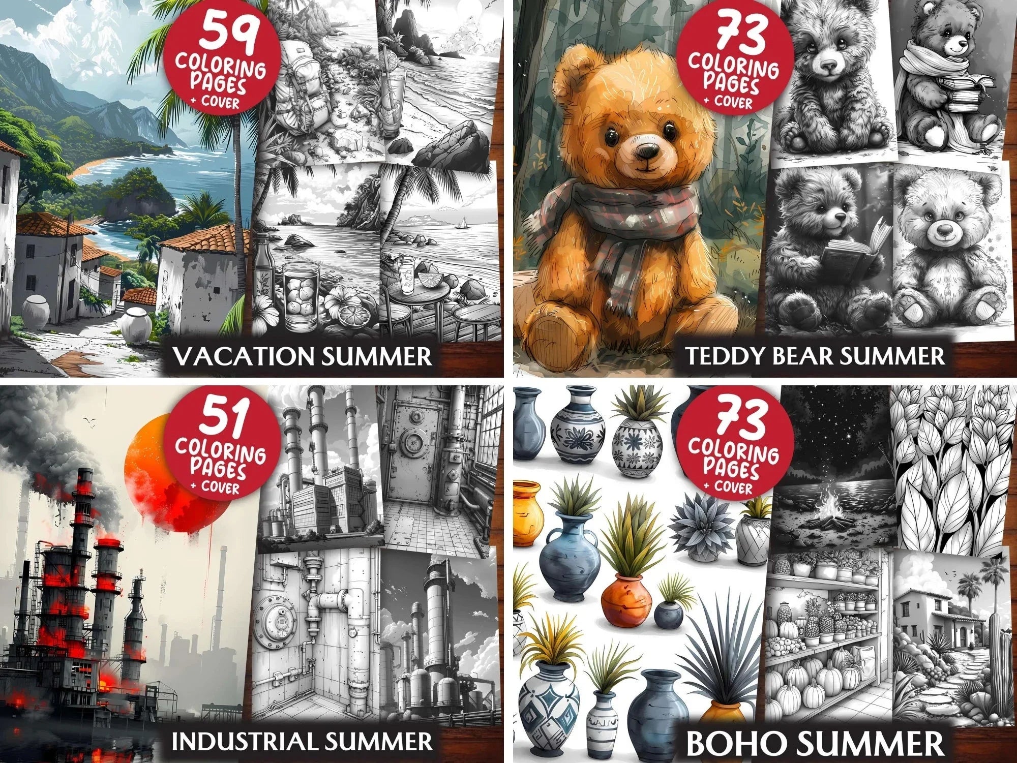 Summer Coloring Books