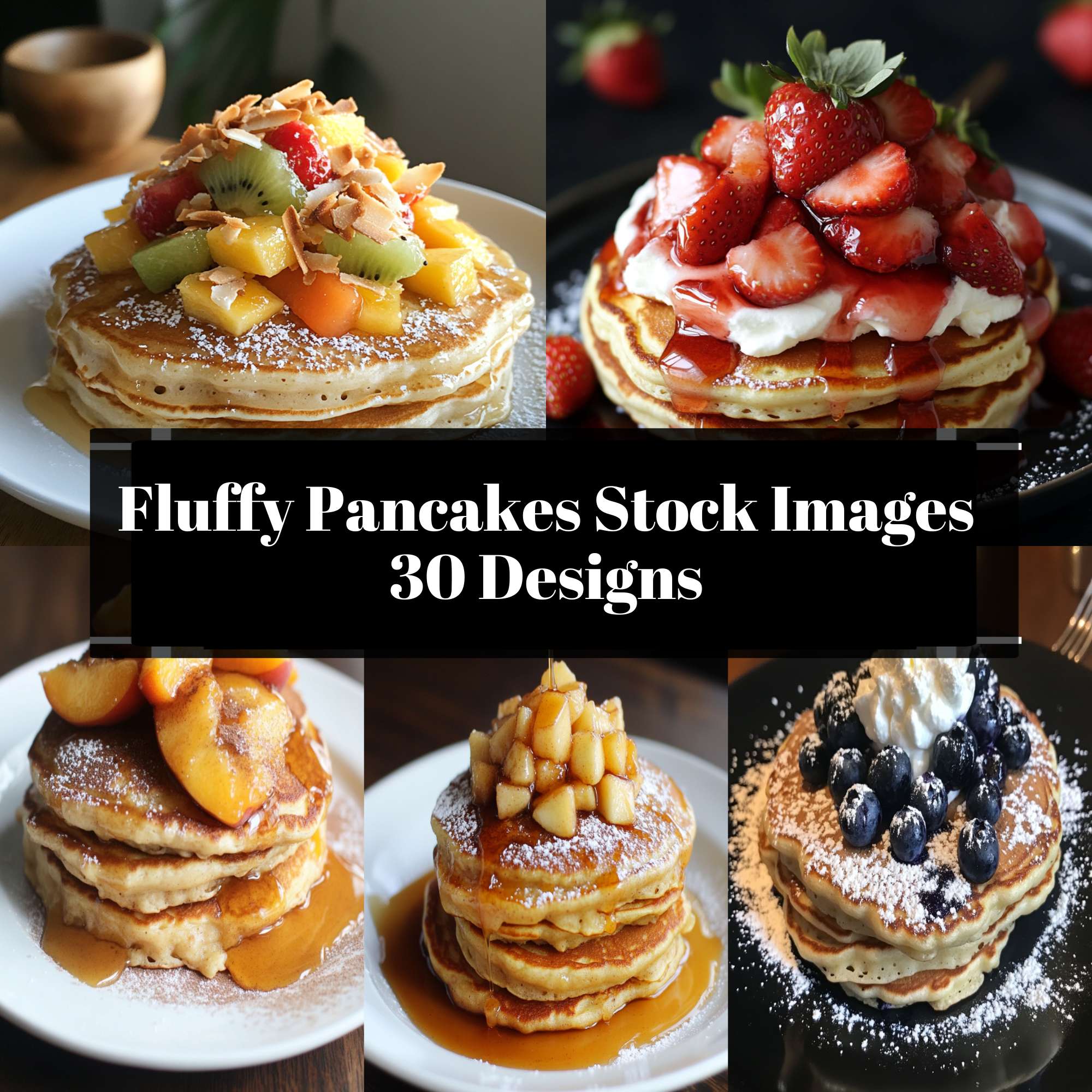 Fluffy Pancakes Stock Images