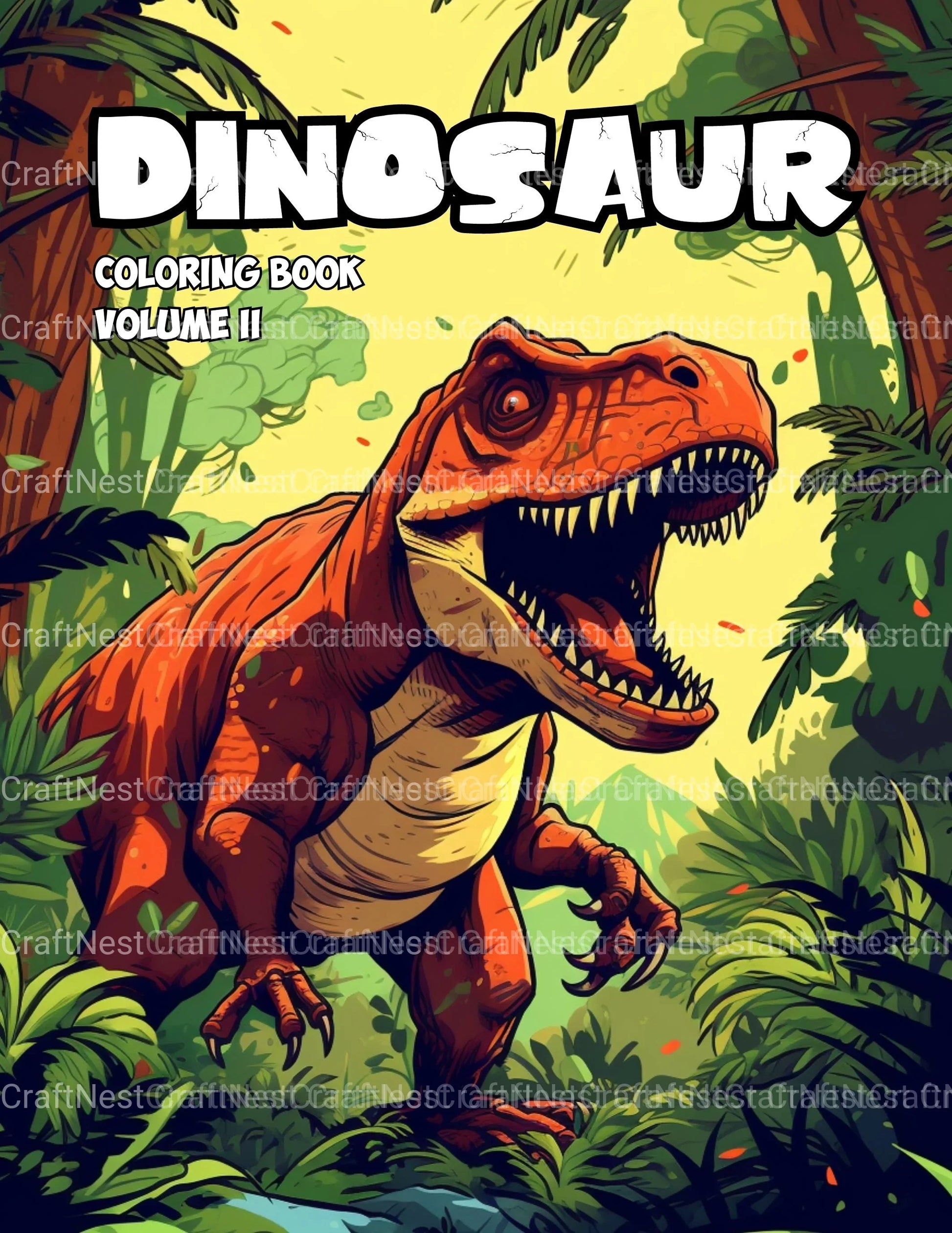 Kids Dinosaur Adventure Coloring Book - CraftNest - Digital Crafting and Art