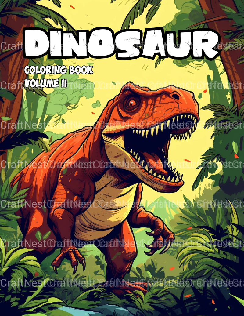 Kids Dinosaur Adventure Coloring Book - CraftNest - Digital Crafting and Art