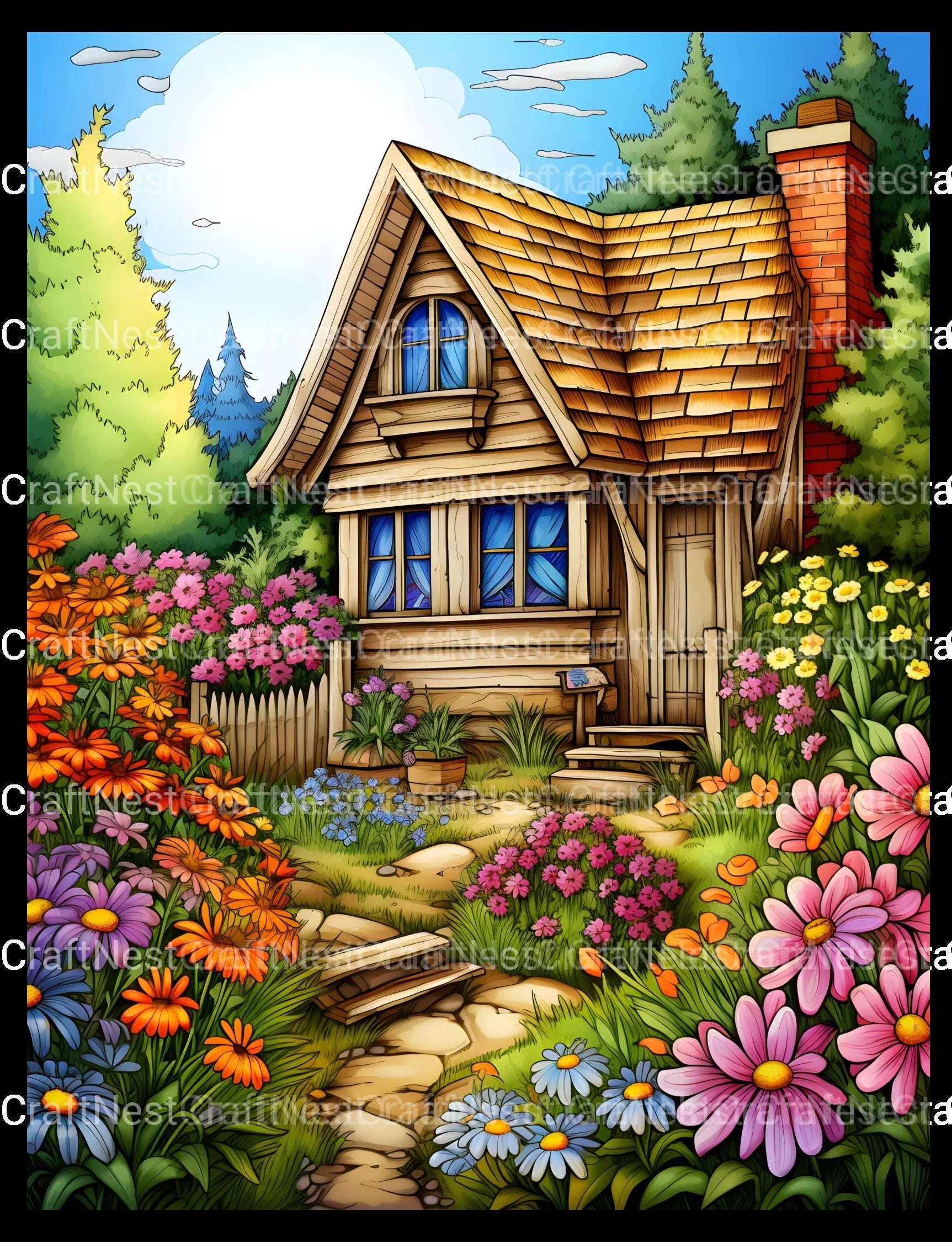 Cottage Garden Coloring Book 2 - CraftNest - Digital Crafting and Art
