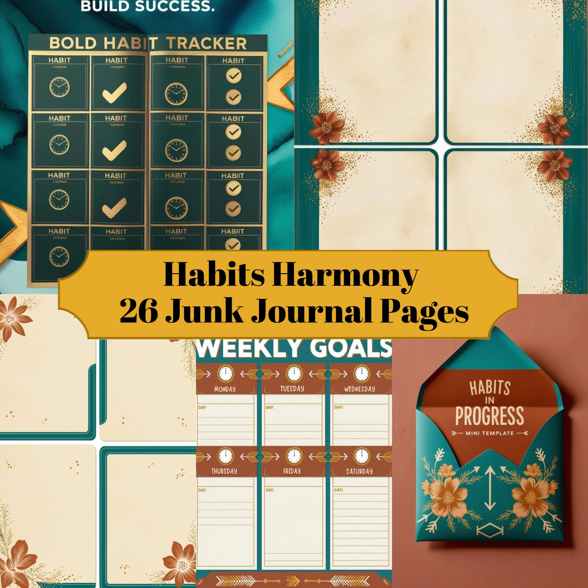 Habits Harmony Junk Journal Pages