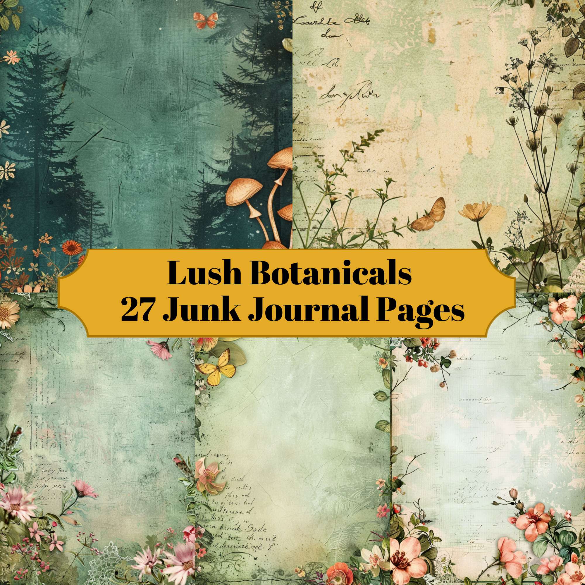 Lush Botanicals Junk Journal Pages