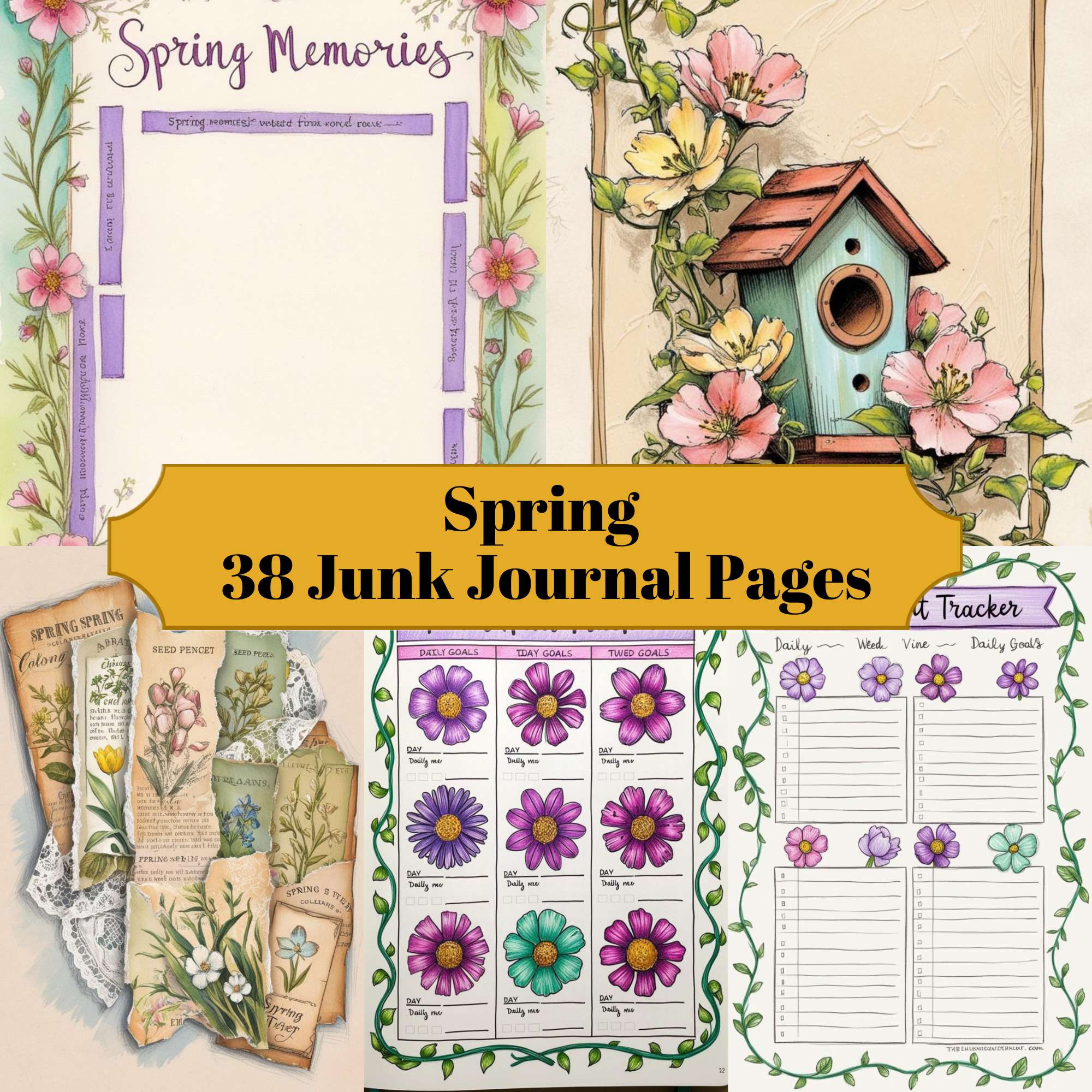 Spring Junk Journal Pages