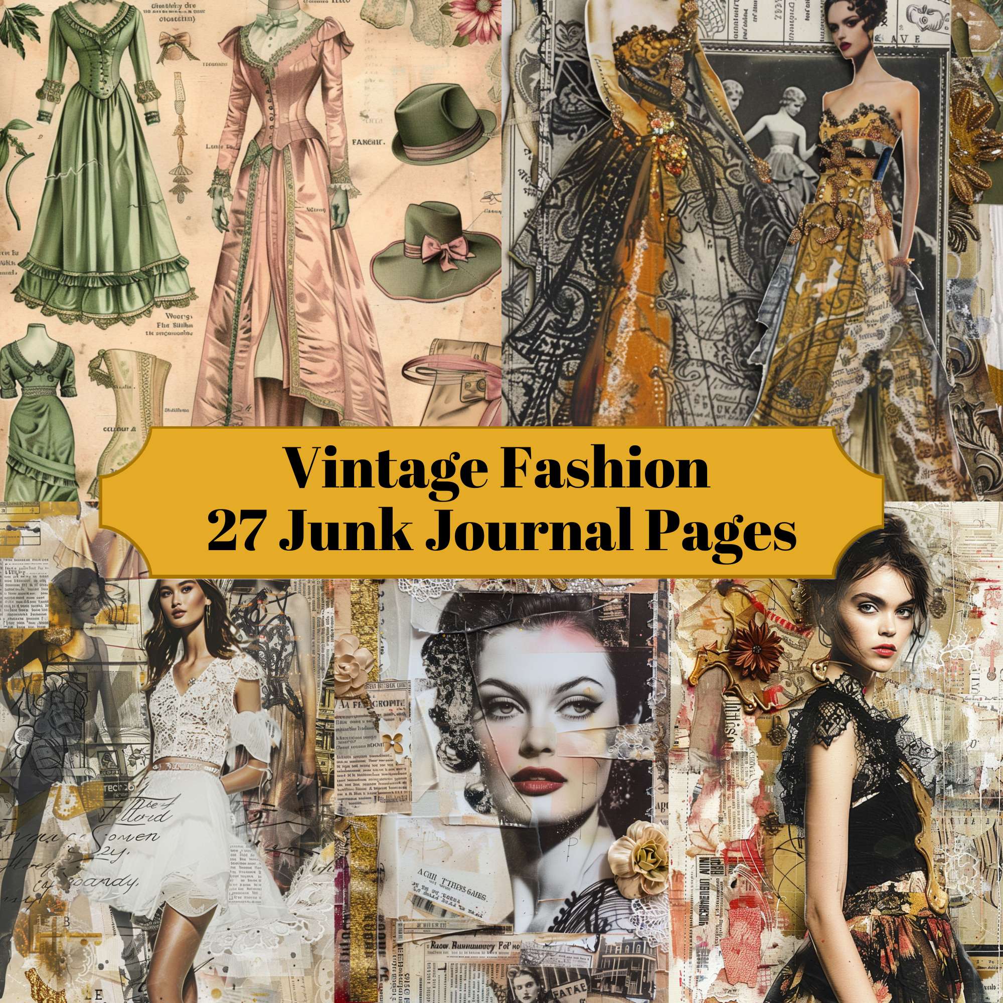 Fashion Junk Journal Pages