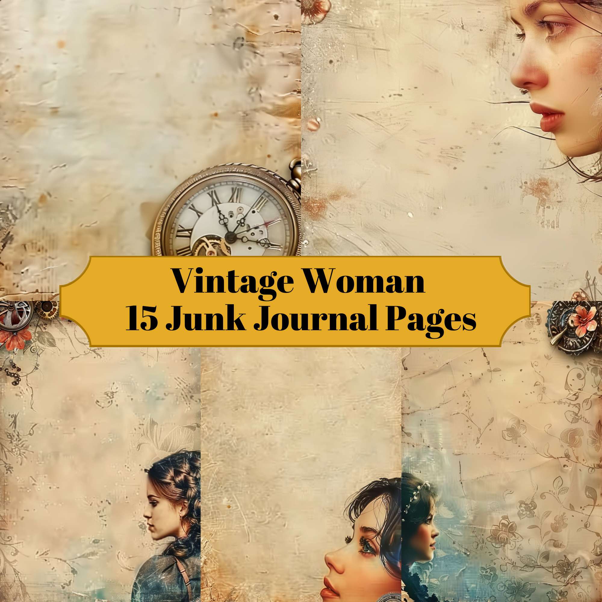 Woman Junk Journal Pages