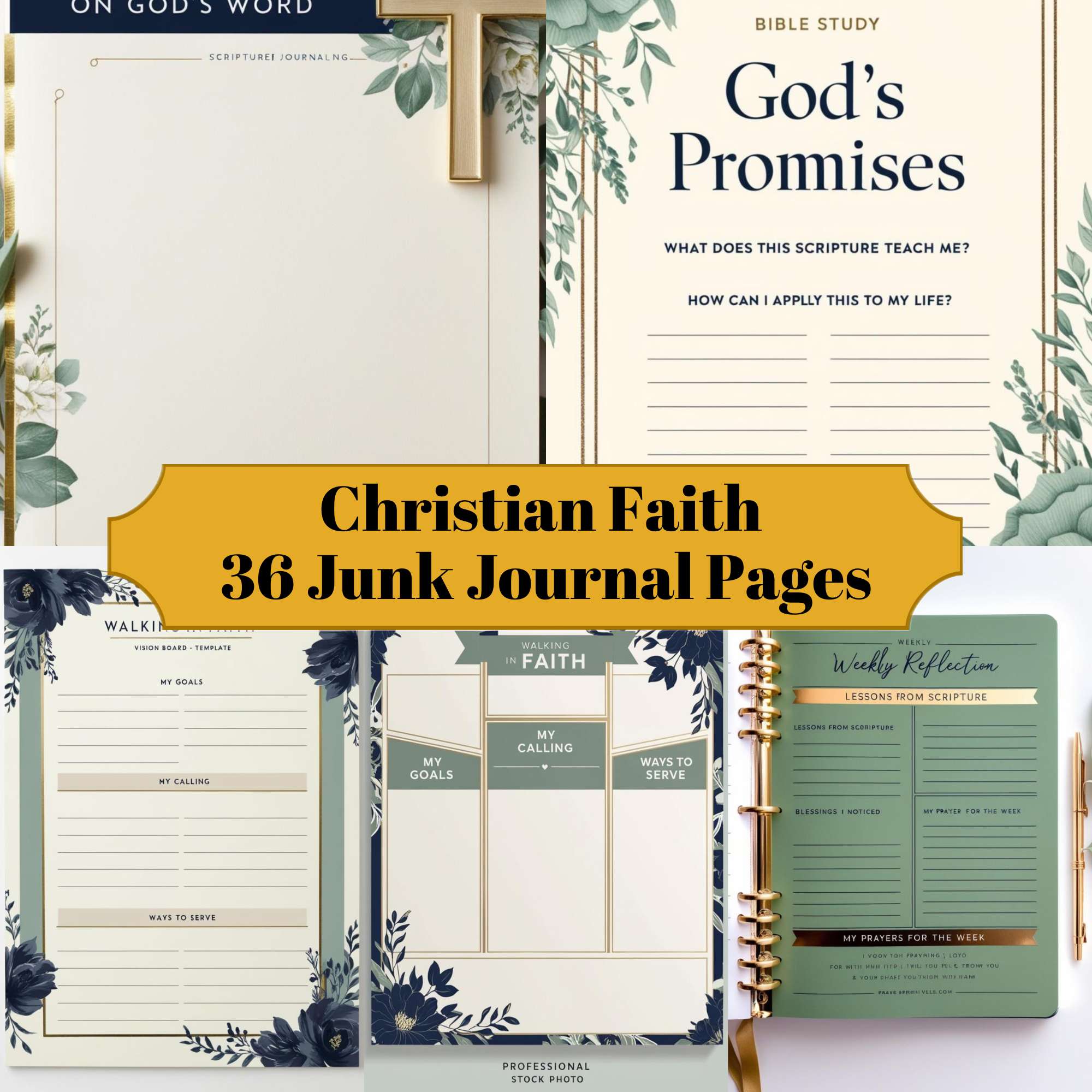Christian Faith Junk Journal Pages