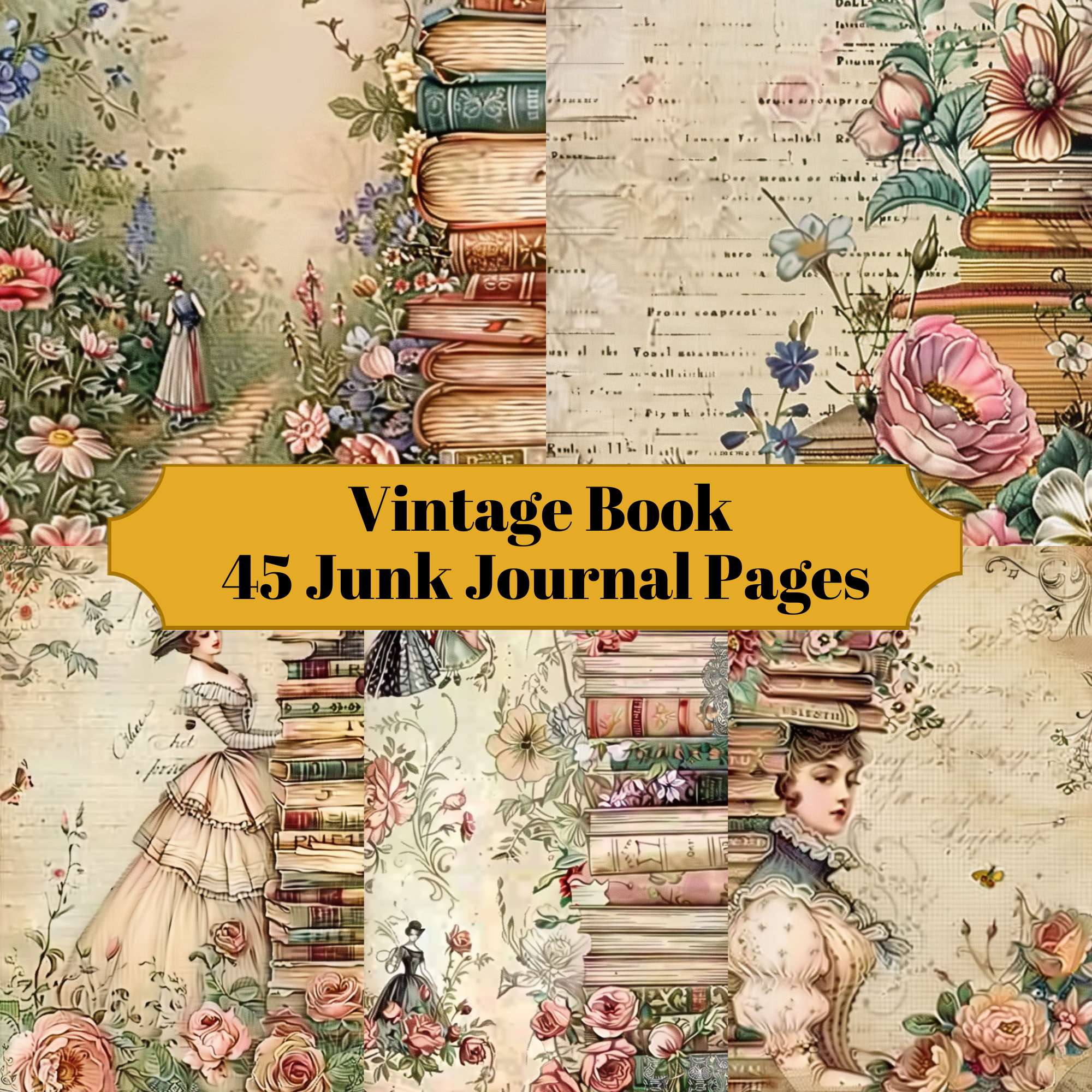 Book Junk Journal Pages