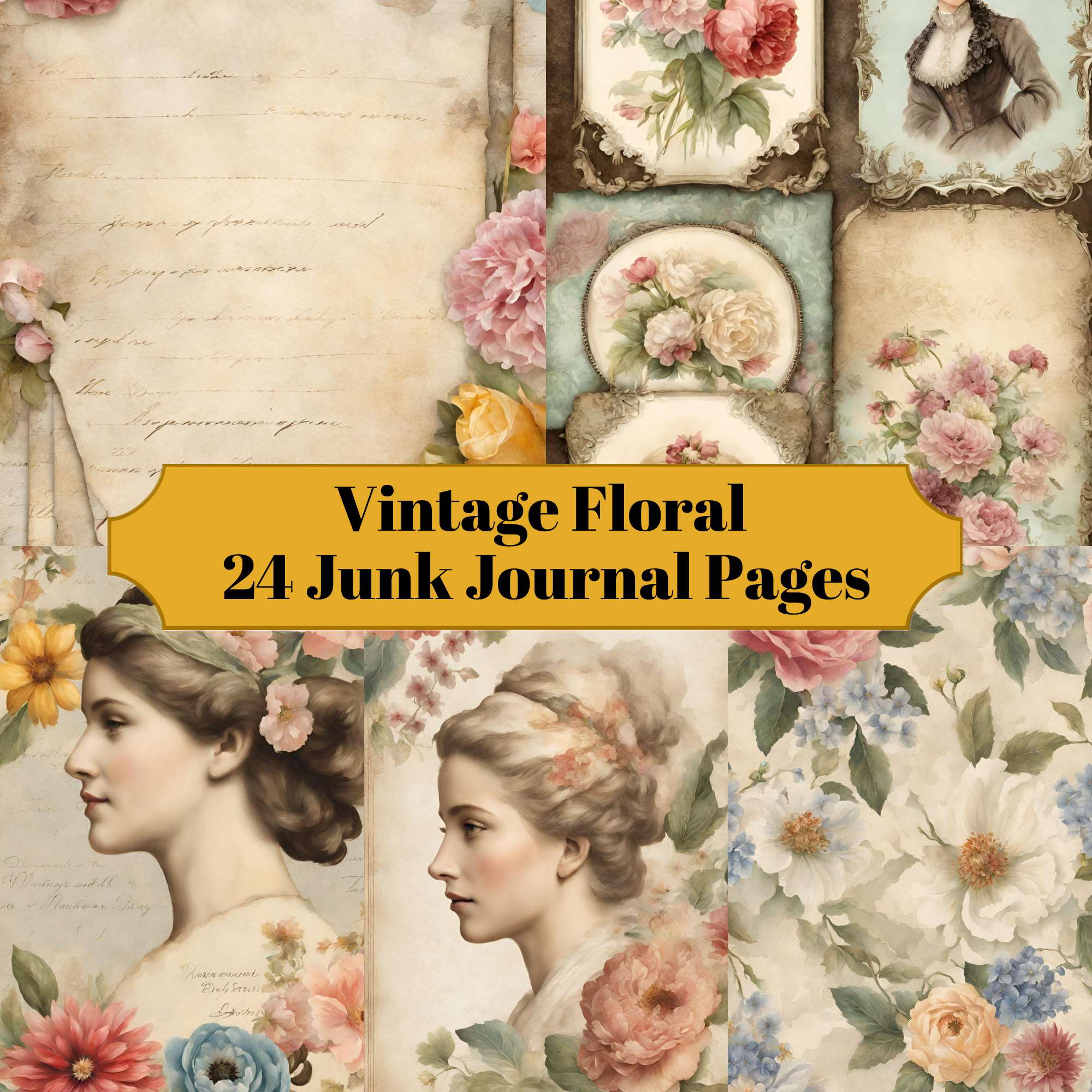 Floral Junk Journal Pages