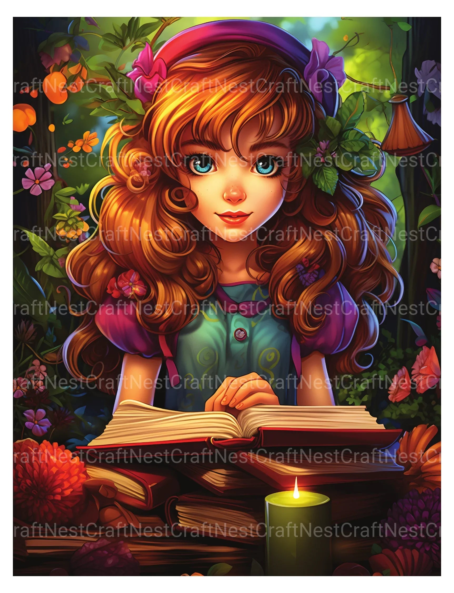 Bookworm Fairies Coloring Book - CraftNest - Digital Crafting and Art