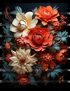 Flower Coloring Book 2 - CraftNest - Digital Crafting and Art