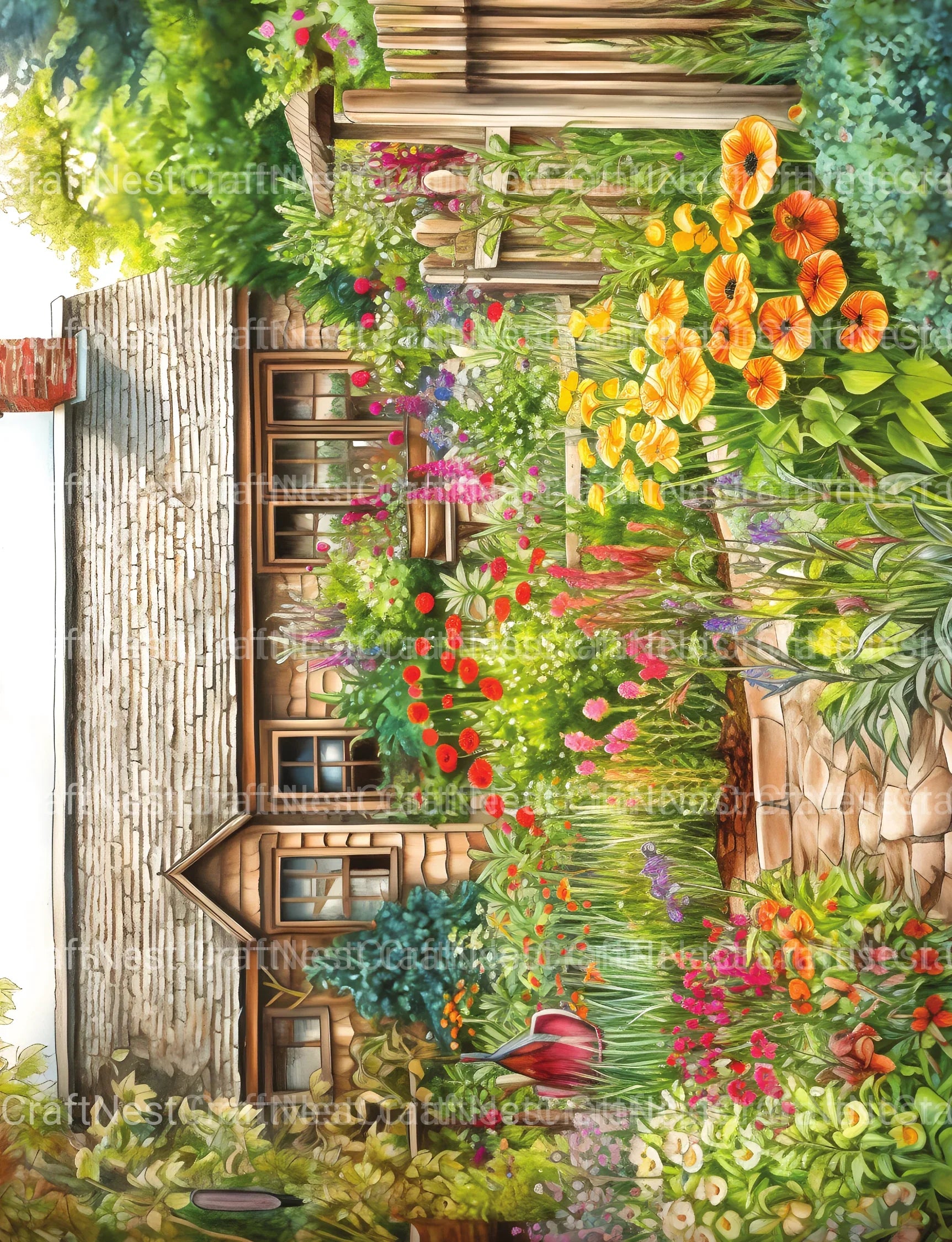 Cottage Garden Coloring Book 3 - CraftNest - Digital Crafting and Art