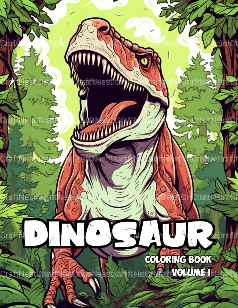 Kids Dinosaur Coloring Book - CraftNest - Digital Crafting and Art