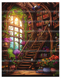 Enchanted Library Coloring Book - CraftNest - Digital Crafting and Art