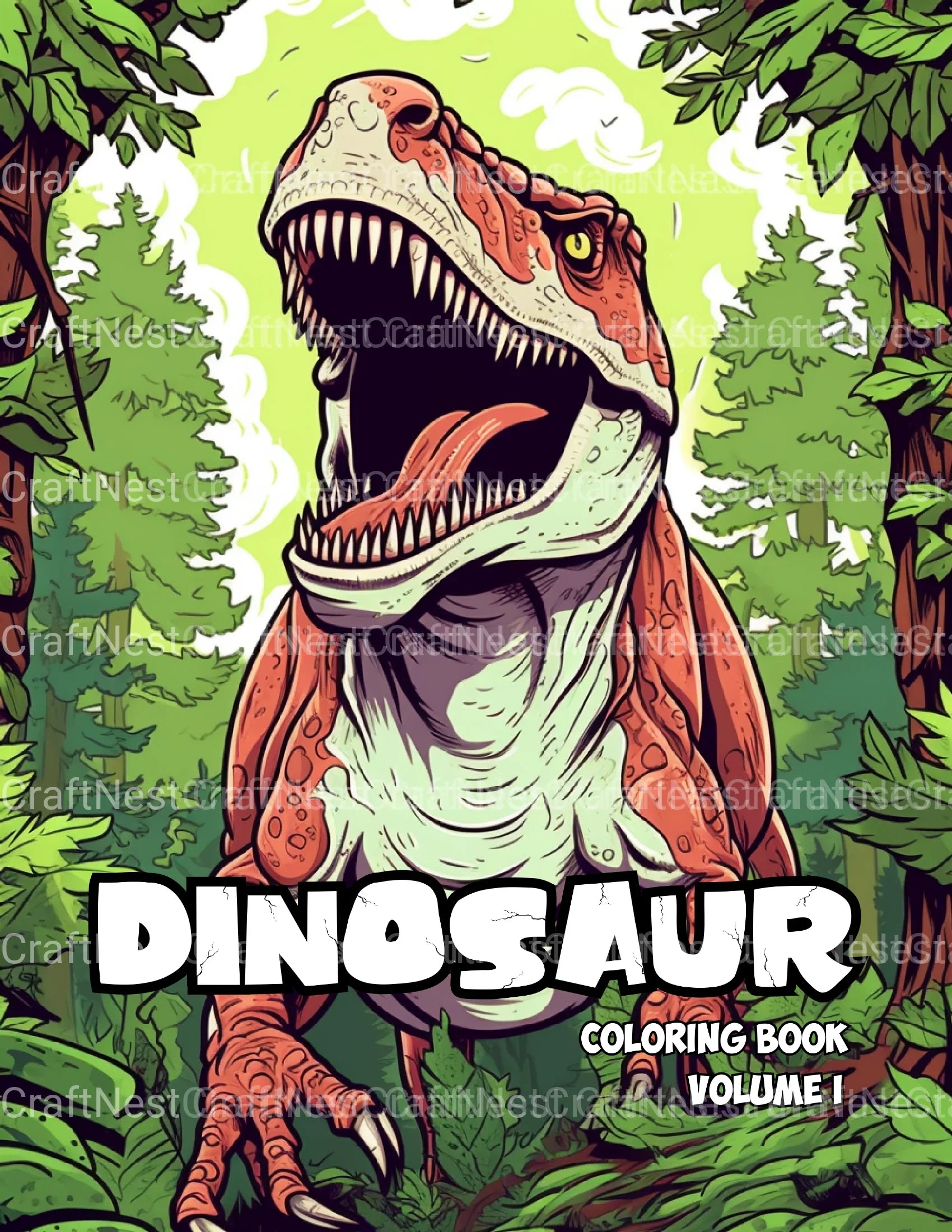 Kids Dinosaur Coloring Book - CraftNest - Digital Crafting and Art