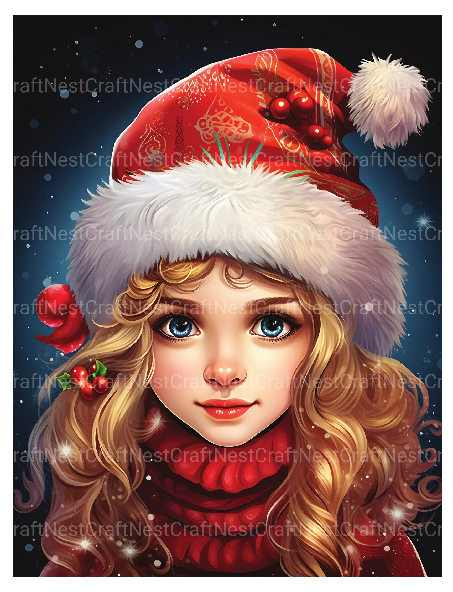 Christmas Girls Coloring Book - CraftNest - Digital Crafting and Art
