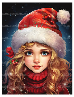 Christmas Girls Coloring Book - CraftNest - Digital Crafting and Art