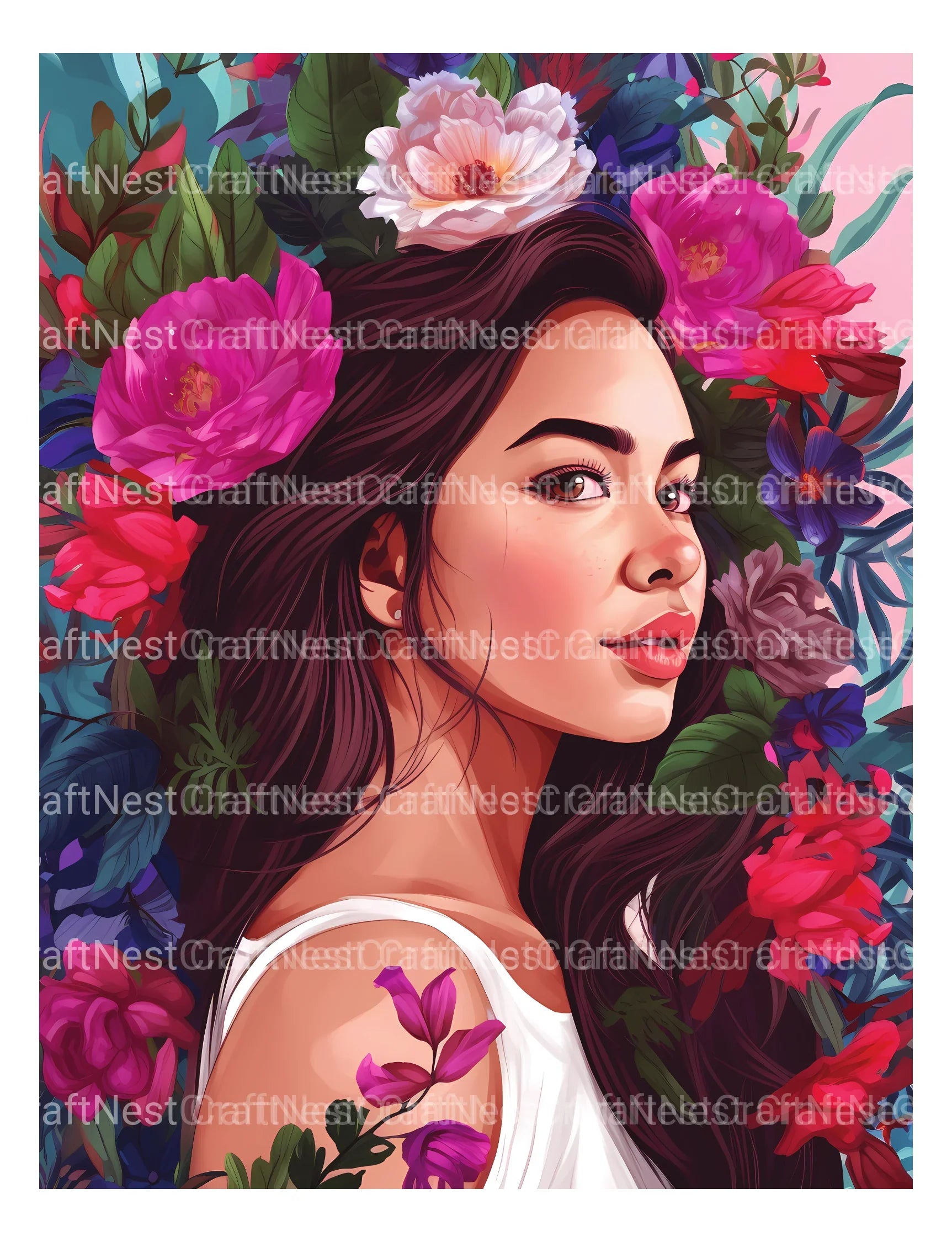 Beautiful Woman Coloring Book - CraftNest - Digital Crafting and Art