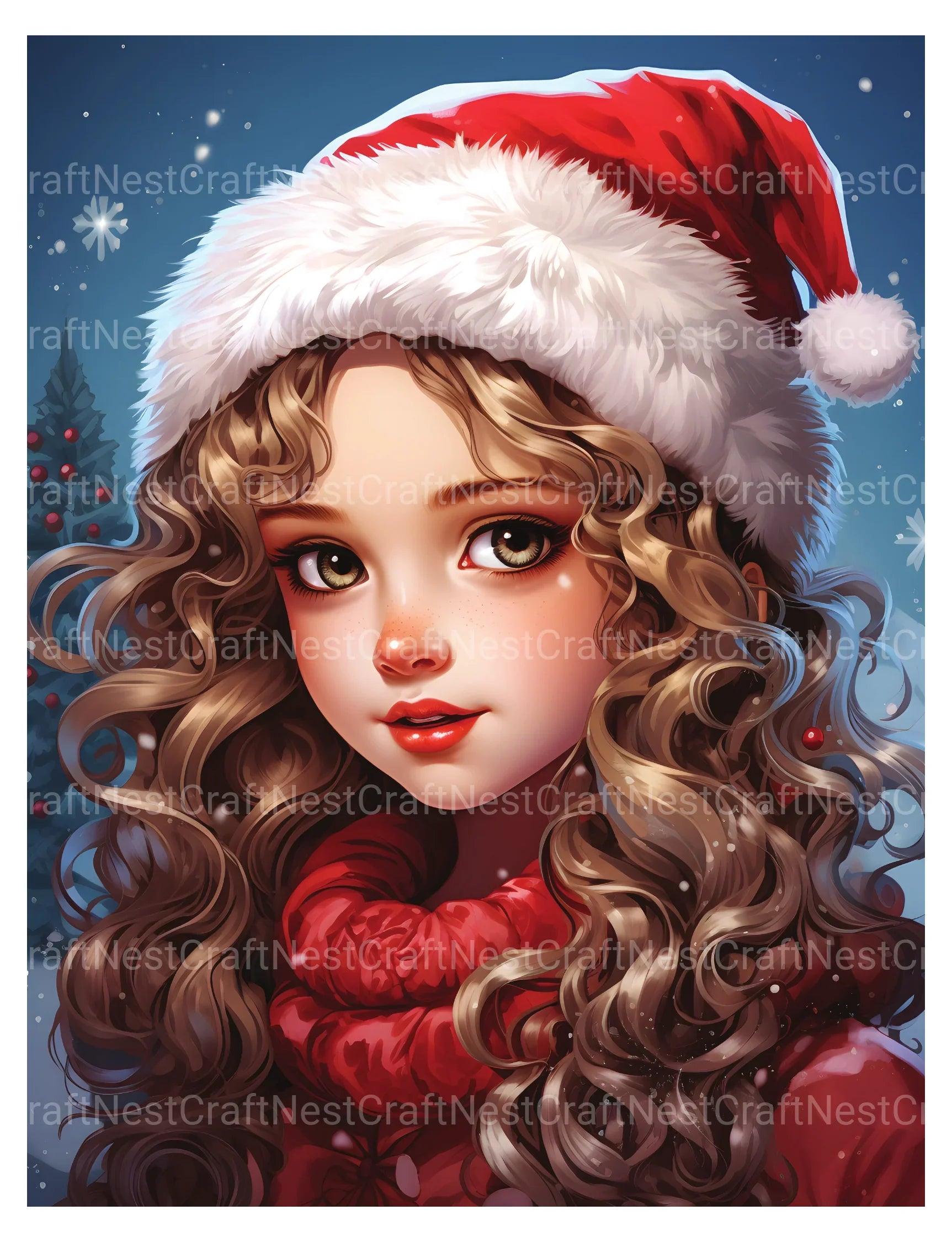 Christmas Girls Coloring Book - CraftNest - Digital Crafting and Art