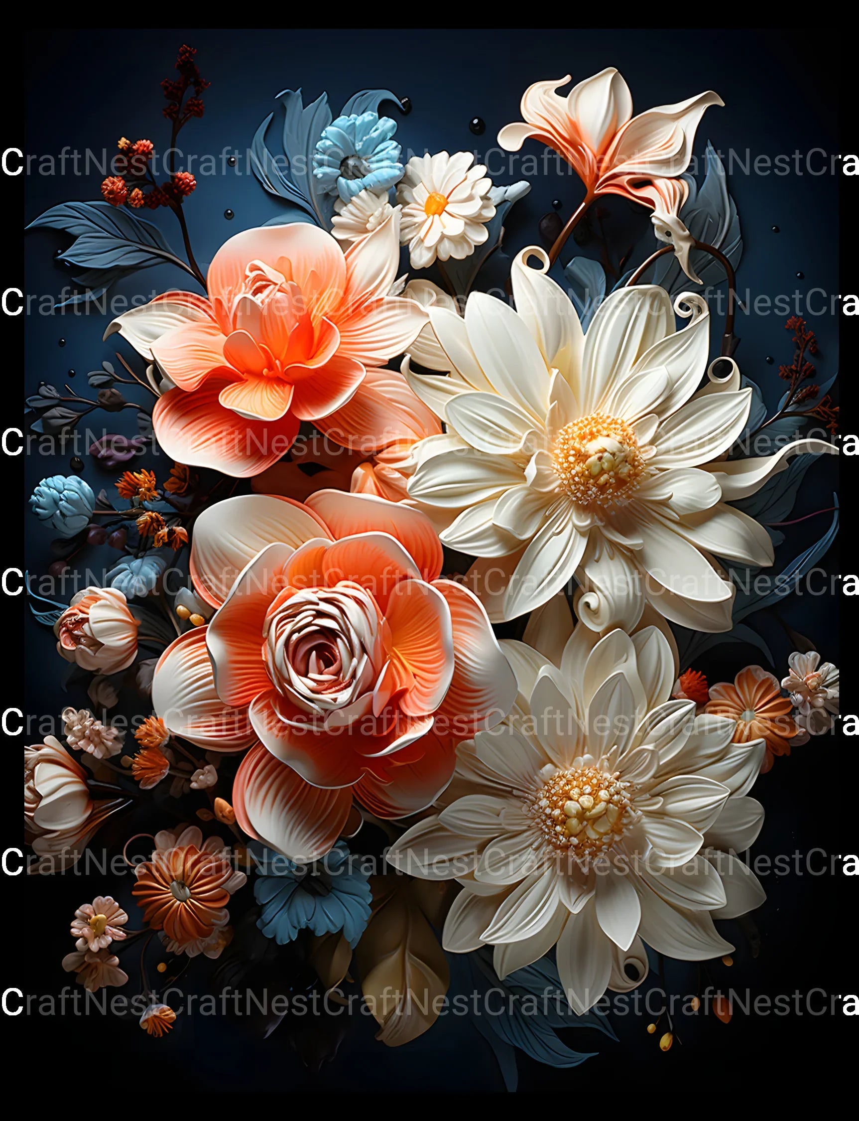 Flower Coloring Book 2 - CraftNest - Digital Crafting and Art