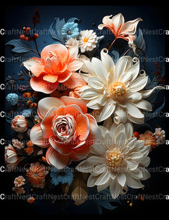 Flower Coloring Book 2 - CraftNest - Digital Crafting and Art