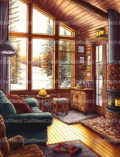 Cozy Cabins Coloring Book - CraftNest - Digital Crafting and Art