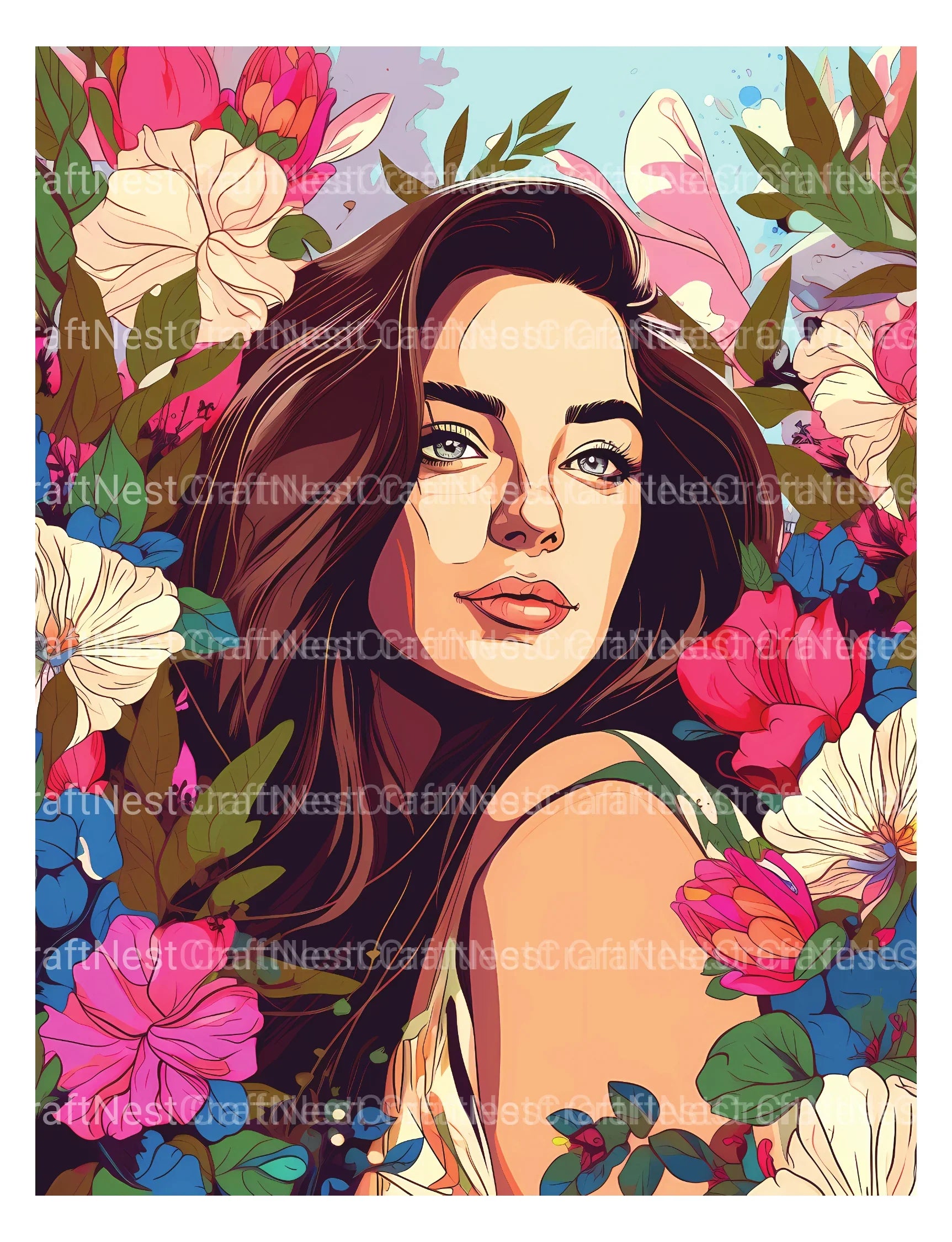 Beautiful Woman Coloring Book - CraftNest - Digital Crafting and Art